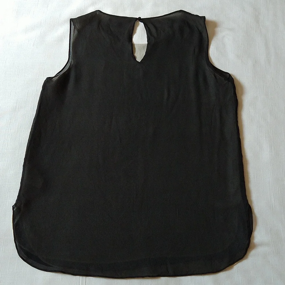Vince black silk tank top - Picture 6 of 11